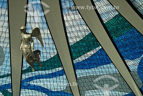  Subject: Angel sculpture inside of Metropolitan Cathedral of Nossa Senhora Aparecida (1958) - also known as Cathedral of Brasilia / Place: Brasilia city - Distrito Federal (Federal District) - Brazil / Date: 04/2010 