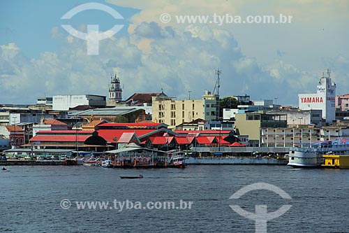  Subject: View of the Adolpho Lisboa Municipal Market (1883) with the city in the background / Place: Manaus city - Amazonas state (AM) - Brazil / Date: 07/2013 