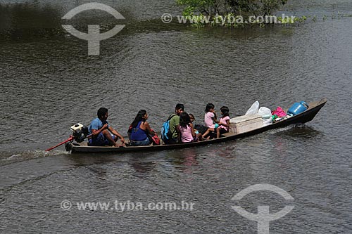  Subject: Canoe on the Amazon River near to Parintins / Place: Parintins city - Amazonas state (AM) - Brazil / Date: 06/2013 