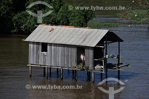  Subject: House on the banks of Amazon River near to Itacoatiara city / Place: Itacoatiara city - Amazonas state (AM) - Brazil / Date: 07/2013 