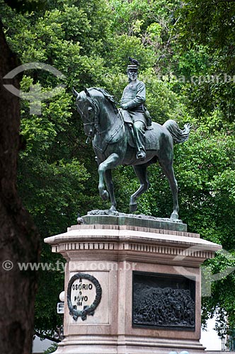  Subject: Equestrian statue of General Osorio (1884) in XV de Novembro square  / Place: City center - Rio de Janeiro city - Rio de Janeiro state (RJ) - Brazil / Date: 06/2013 