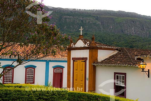  Subject: Chapel Passinho and old houses in the Camara Square / Place: Tiradentes city - Minas Gerais state (MG) - Brazil / Date: 03/2013 