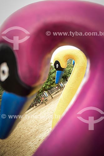  Subject: Swan Shaped paddle boats in Paqueta Island  / Place: Paqueta neighborhood - Rio de Janeiro city (RJ) - Brazil / Date: 04/2013 