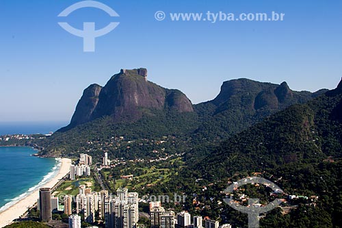  Subject: View of Sao Conrado neighborhood with Pedra da Gavea in the background / Place: Sao Conrado neighborhood - Rio de Janeiro city - Rio de Janeiro state (RJ) - Brazil / Date: 07/2013 