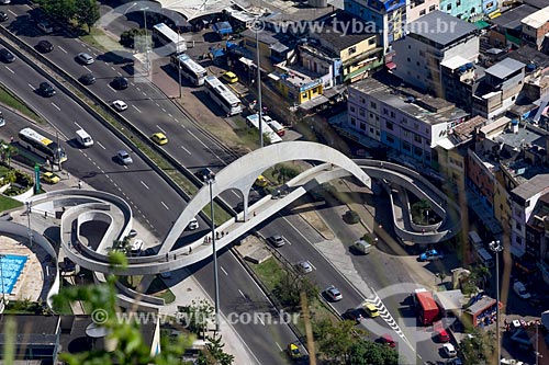  Subject: View from the footbridge of Rocinha and Lagoa - Barra highway / Place: Sao Conrado neighborhood - Rio de Janeiro city - Rio de Janeiro state (RJ) - Brazil / Date: 07/2013 