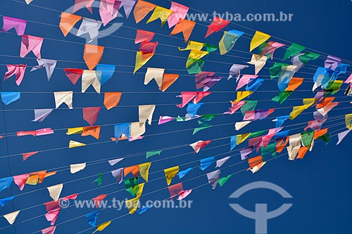  Subject: Flags used in the decoration of June Festival / Place: Rio de Janeiro city - Rio de Janeiro state (RJ) - Brazil / Date: 06/2013 