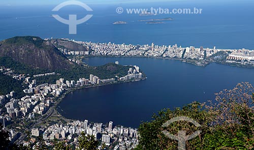  Subject: View of the Rodrigo de Freitas Lagoon from the Christ the Redeemer Mirante with the Cagarras archipelago in the background / Place: Rio de Janeiro city - Rio de Janeiro state (RJ) - Brazil / Date: 06/2013 