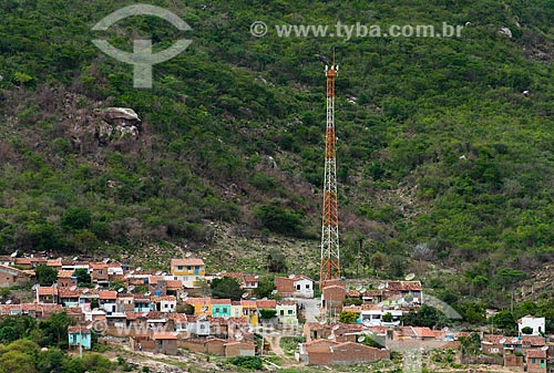  Subject: Tower of operator mobile telephony in small village of the town / Place: Pesqueira city - Pernambuco state (PE) - Brazil / Date: 06/2013 