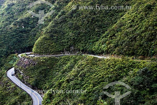  Subject: View of Highway SC-390 (old SC-438) in the Serra do Rio do Rastro / Place: Lauro Muller city - Santa Catarina state (SC) - Brazil / Date: 07/2013 