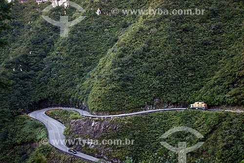  Subject: View of Highway SC-390 (old SC-438) in the Serra do Rio do Rastro / Place: Lauro Muller city - Santa Catarina state (SC) - Brazil / Date: 07/2013 