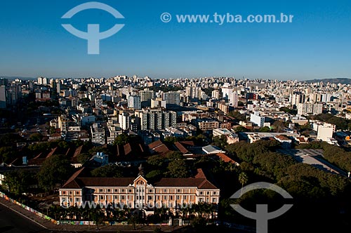  Subject: Aerial view of School of Pao dos Pobres Foundation / Place: Porto Alegre city - Rio Grande do Sul state (RS) - Brasil / Date: 07/2013 