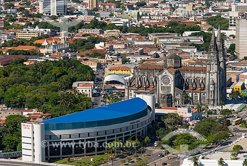  Subject: Aerial view of Fortaleza Central Market (1975) and Metropolitan Cathedral of Fortaleza (1978) / Place: Fortaleza city - Ceara state (CE) - Brazil / Date: 06/2013 
