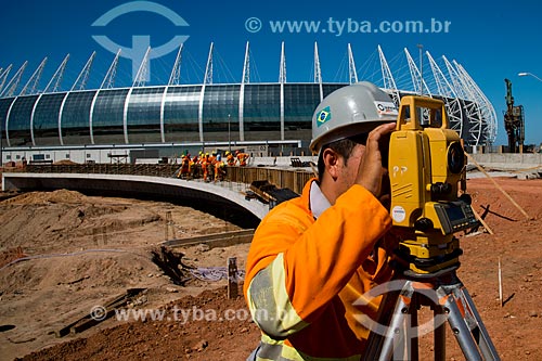  Subject: Construction site in highway clover to access Governor Placido Castelo Stadium (1973) - also known as Castalao / Place: Fortaleza city - Ceara state (CE) - Brazil / Date: 05/2013 
