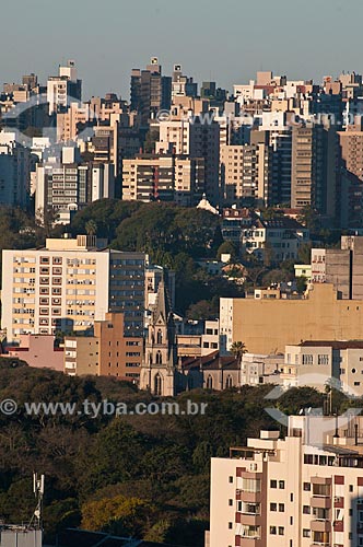  Subject: General view of buildings at Porto Alegre city center with the belfry of Nossa Senhora das Dores Church / Place: City center neighborhood - Porto Alegre city - Rio Grande do Sul state (RS) - Brazil / Date: 07/2013 