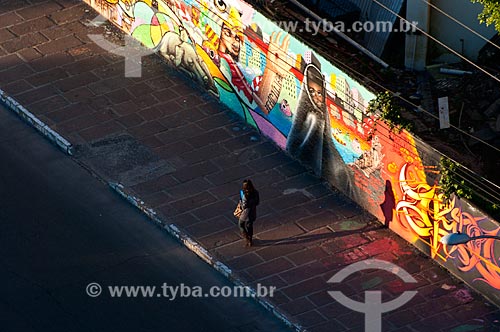  Subject: Graphite in school wall of Pao dos Pobres Foundation / Place: Porto Alegre city - Rio Grande do Sul state (RS) - Brazil / Date: 07/2013 