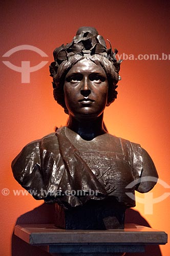  Subject: Bronze bust in the Hall of Symbols of the Museum of Republic - old Catete Palace - female bust representing the Republic / Place: Catete neighborhood - Rio de Janeiro city - Rio de Janeiro state (RJ) - Brazil / Date: 08/2011 