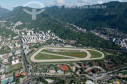  Subject: Aerial view of Gavea Hippodrome / Place: Lagoa neighborhood - Rio de Janeiro city - Rio de Janeiro state (RJ) - Brazil / Date: 08/2012 