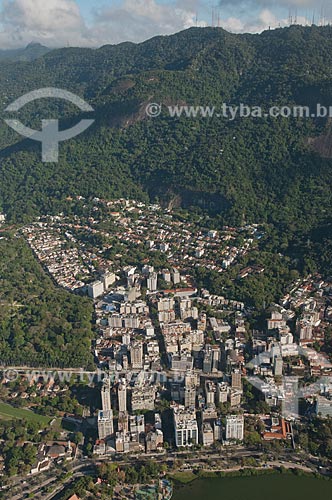  Subject: Aerial view of lagoa neighborhood with the Tijuca Forest in the background / Place: Lagoa neighborhood - Rio de Janeiro city - Rio de Janeiro state (RJ) - Brazil / Date: 08/2012 