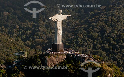  Subject: Aerial View of Christ the Redeemer (1931) / Place: Rio de Janeiro city - Rio de Janeiro state (RJ) - Brazil / Date: 08/2012 