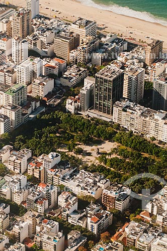  Subject: Aerial view of Nossa Senhora da Paz Square / Place: Ipanema neighborhood - Rio de Janeiro city - Rio de Janeiro state (RJ) - Brazil / Date: 08/2012 