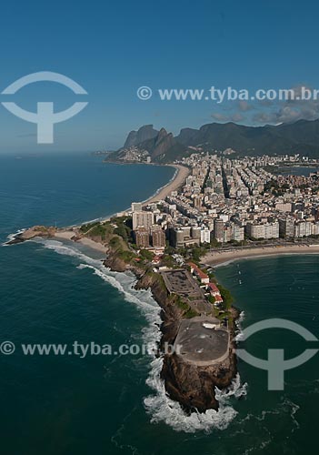  Subject: Aerial view of old Fort of Copacabana, Current History Museum Army / Place: Ipanema neighborhood - Rio de Janeiro city - Rio de Janeiro state (RJ) - Brazil / Date: 08/2012 