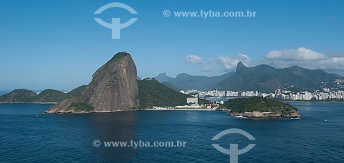  Subject: View of Vermelha Beach (Red Beach) with the Sugar loaf / Place: Urca neighborhood - Rio de Janeiro city - Rio de Janeiro state (RJ) - Brazil / Date: 08/2012 