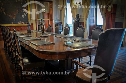  Subject: Conference table in the Ministerial Hall of Museum of Republic - old Catete Palace / Place: Catete neighborhood - Rio de Janeiro city - Rio de Janeiro state (RJ) - Brazil / Date: 08/2010 