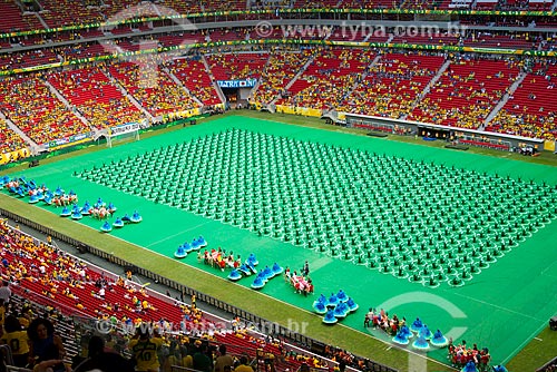  Subject: Opening ceremony of Confederations Cup at National Stadium of Brasilia Mane Garrincha (1974) before the game between Brazil x Japan / Place: Brasilia city - Distrito Federal (Federal District) - Brazil / Date: 06/2013 