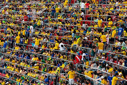  Subject: Fans in the game between Brazil x Japan - opening of Confederations Cup - at National Stadium of Brasilia Mane Garrincha (1974) / Place: Brasilia city - Distrito Federal (Federal District) - Brazil / Date: 06/2013 