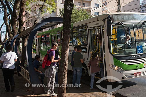  Subject: Bus station at Bandeira Square (Flag Square) / Place: Ribeirao Preto city - Sao Paulo state (SP) - Brazil / Date: 05/2013 