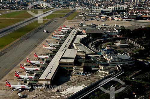  Subject: Aerial view of Congonhas Airport (1936) / Place: Sao Paulo city - Sao Paulo state (SP) - Brazil / Date: 06/2013 