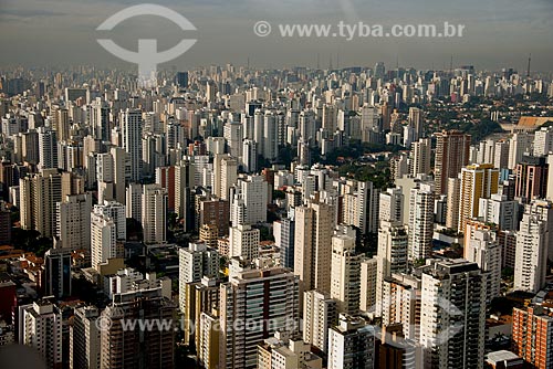  Subject: Aerial view of buildings at Sao Paulo city - Perdizes and Higienopolis neighborhoods in the background / Place: Sao Paulo city - Sao Paulo state (SP) - Brazil / Date: 06/2013 