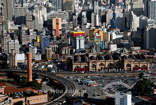  Subject: Aerial view of Sao Paulo Municipal Market (1933) - also known as Cantareira Municipal Market / Place: Sao Paulo city - Sao Paulo state (SP) - Brazil / Date: 06/2013 