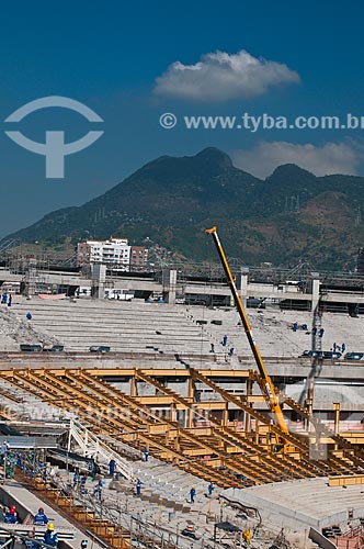  Subject: Reform Journalist Mario Filho Stadium - also known as Maracana - metal structure that sustains the bleachers / Place: Maracana neighborhood - Rio de Janeiro city - Rio de Janeiro state (RJ) - Brazil / Date: 07/2012 