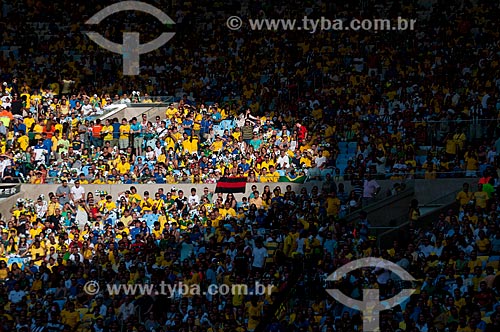  Subject: Fans in the Journalist Mario Filho Stadium - also known as Maracana - for the friendly match between Brazil x England / Place: Maracana neighborhood - Rio de Janeiro city - Rio de Janeiro state (RJ) - Brazil / Date: 06/2013 