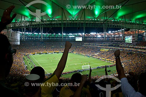  Subject: Game between Brasil x Spain by final match of Confederations Cups the JournalistMario Filho Stadium - also known as Maracana / Place: Maracana neighborhood - Rio de Janeiro city - Rio de Janeiro state (RJ) - Brazil / Date: 06/2013 