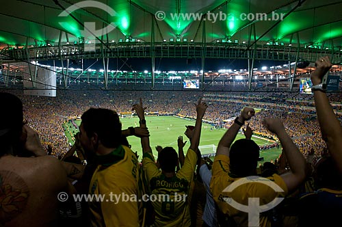  Subject: Game between Brasil x Spain by final match of Confederations Cups the JournalistMario Filho Stadium - also known as Maracana / Place: Maracana neighborhood - Rio de Janeiro city - Rio de Janeiro state (RJ) - Brazil / Date: 06/2013 