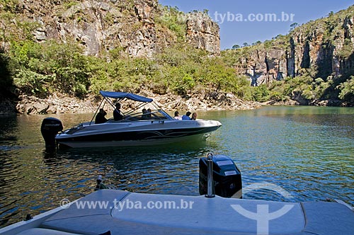  Subject: Motorboats at canyons of Furnas Dam / Place: Capitolio city - Minas Gerais state (MG) - Brazil / Date: 07/2013 