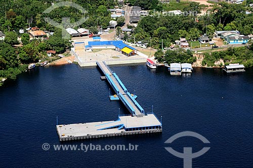  Subject: Aerial view of the city of Novo Airao, bathed by Negro River / Place: Novo Airao city - Amazonas state (AM) - Brazil / Date: 05/2011 