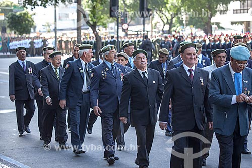  Subject: Ex-combatants of Peace Forces of the Brazilian Army during the parade to celebrate the Seven of September at Presidente Vargas Avenue / Place: City center neighborhood - Rio de Janeiro city - Rio de Janeiro state (RJ) - Brazil / Date: 09/20 