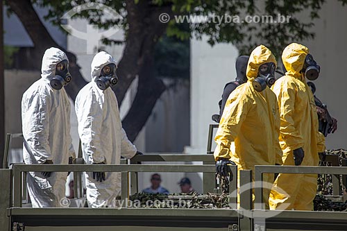  Soldiers of Battalion to Defense Chemical, Biological, Radiological and Nuclear of Brazilian Army during the parade to celebrate the Seven of September at Presidente Vargas Avenue  - Rio de Janeiro city - Rio de Janeiro state (RJ) - Brazil