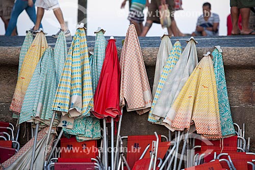  Subject: Chairs and sun umbrellas at Arpoador Beach / Place: Ipanema neighborhood - Rio de Janeiro city - Rio de Janeiro (RJ) - Brazil / Date: 09/2013 