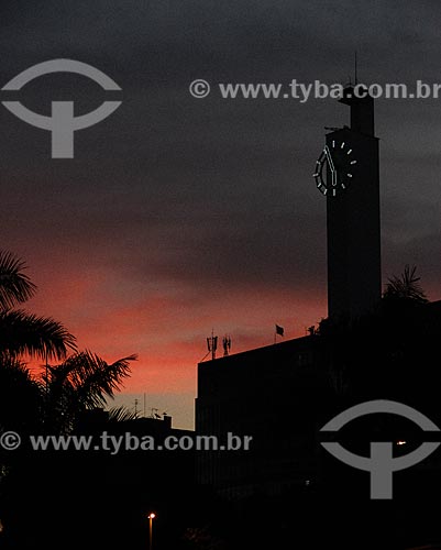  Subject: Silhouette of Mesbla old building at dusk / Place: City center neighborhood - Rio de Janeiro city - Rio de Janeiro state (RJ) - Brazil / Date: 09/2012 