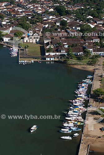  Subject: Aerial photo of Nossa Senhora dos Remedios Church (1873) / Place: Paraty city - Rio de Janeiro state (RJ) - Brazil / Date: 04/2011 