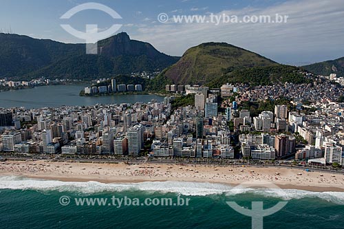  Subject: Aerial photo of Ipanema Beach with the Rodrigo de Freitas Lagoon in the background / Place: Ipanema neighborhood - Rio de Janeiro city - Rio de Janeiro state (RJ) - Brazil / Date: 04/2011 