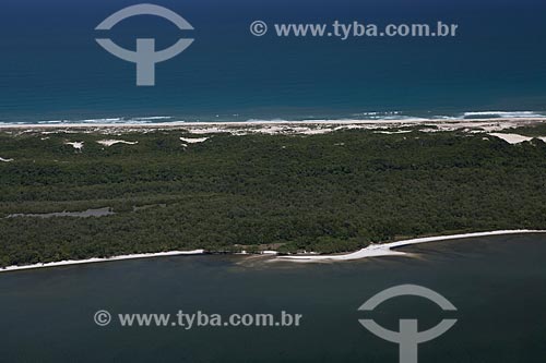  Subject: Aerial photo of Restinga Marambaia - the area protected by the Navy of Brazil / Place: Rio de Janeiro city - Rio de Janeiro state (RJ) - Brazil / Date: 03/2012 