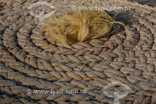  Subject: Rope in vessel - Marine Extractive Reserve of the Baia do Iguape / Place: Maragogipe city - Bahia state (BA) - Brazil / Date: 04/2013 