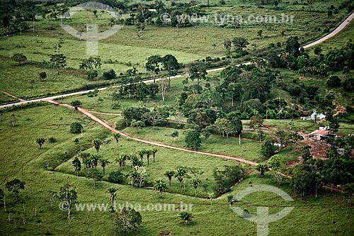  Subject: Aerial photo of geoglyphs - Sitio do Jaco Sa near to BR-317 highway / Place: Boca do Acre city - Amazonas state (AM) - Brazil / Date: 05/2013 