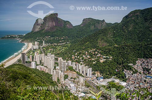  Subject: View of Sao Conrado neighborhood with Pedra da Gavea in the background / Place: Sao Conrado neighborhood - Rio de Janeiro city - Rio de Janeiro state (RJ) - Brazil / Date: 11/2013 