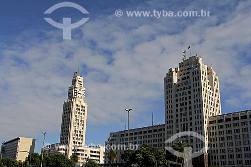  Subject: View of the Duque de Caxias Palace and Central do Brazil Station / Place: City center neighborhood - Rio de Janeiro city - Rio de Janeiro state (RJ) - Brazil / Date: 09/2013 